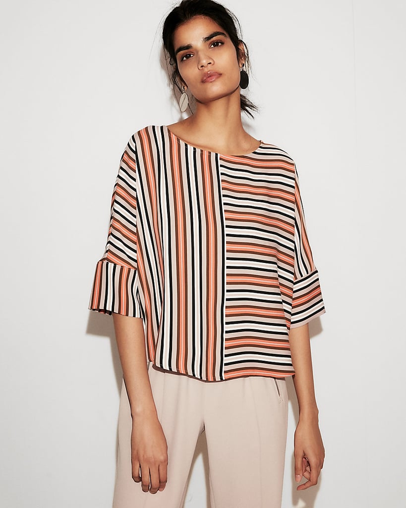 Express Striped Cocoon Top