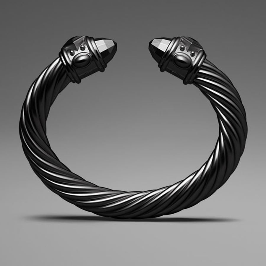 David Yurman Black Aluminum Cable Bracelet