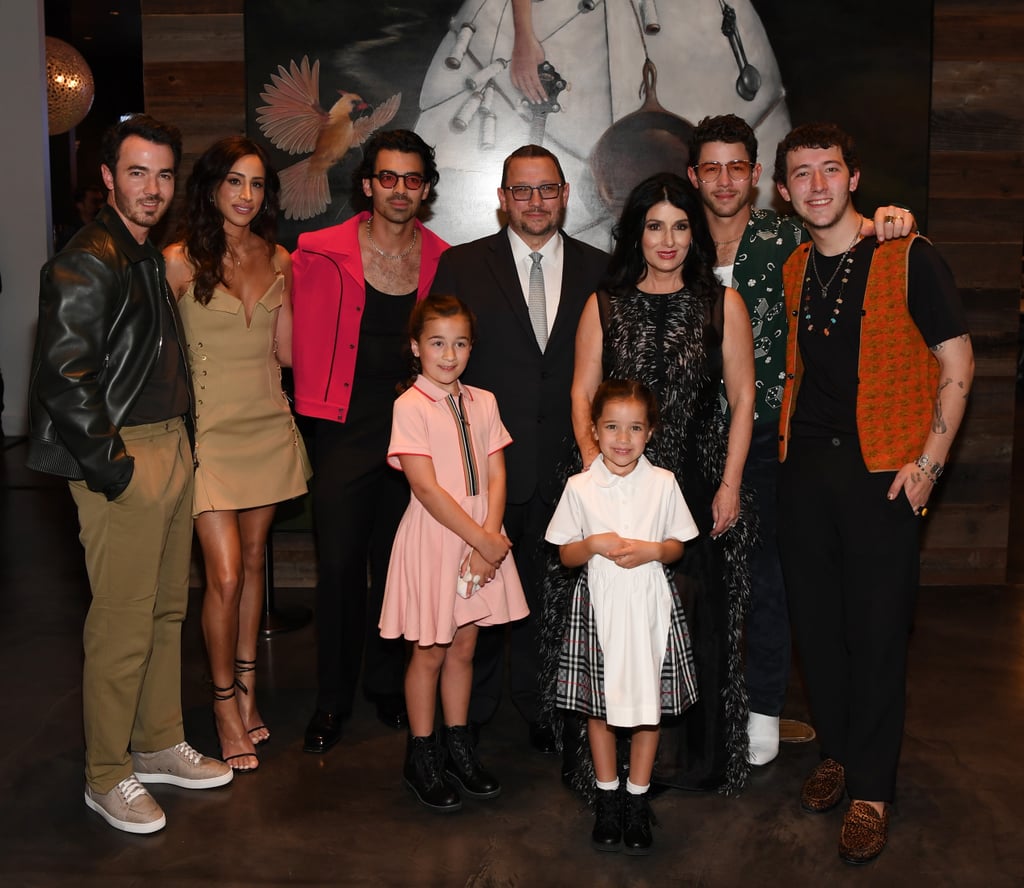 Pictured: Kevin, Danielle Joe, Kevin Jonas Sr., Denise, Nick, Frankie, Alena Rose, and Valentina Angelina Jonas.