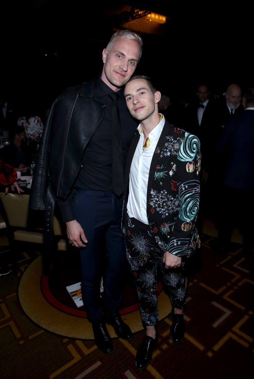 LOS ANGELES, CA - MARCH 30: Adam Rippon (R) and Jussi-Pekka Kajaala attend The Human Rights Campaign 2019 Los Angeles Gala Dinner at JW Marriott Los Angeles at L.A. LIVE on March 30, 2019 in Los Angeles, California.  (Photo by Randy Shropshire/Getty Image