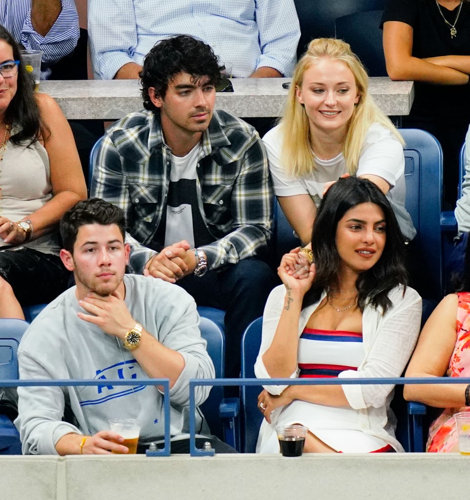 Priyanka Chopra White Dress With Nick Jonas at US Open