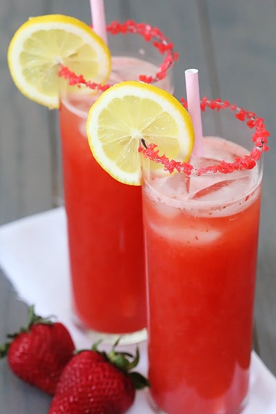 Sparking Strawberry Lemonade