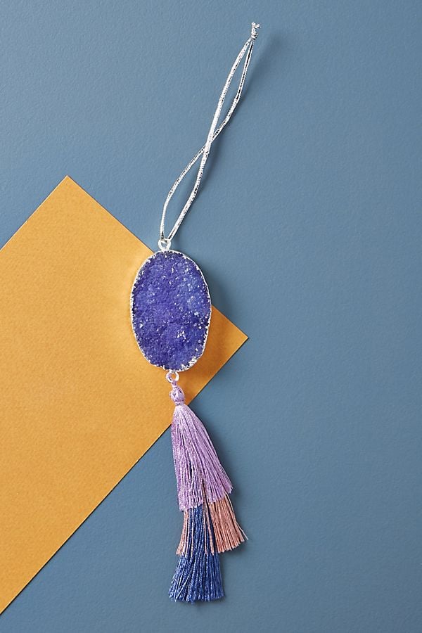 Tasselled Geode Ornament