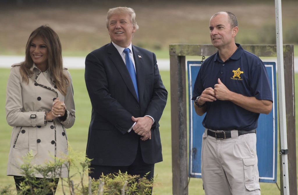 Melania Trump Trench Coat With Contrast Trim