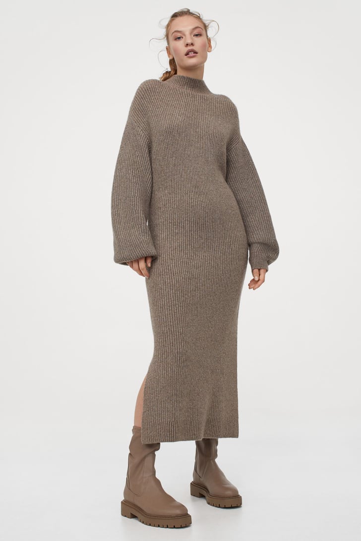 Handm Rib Knit Dress The Best Knitted Jumper Dresses For Autumnwinter 2020 Uk Popsugar