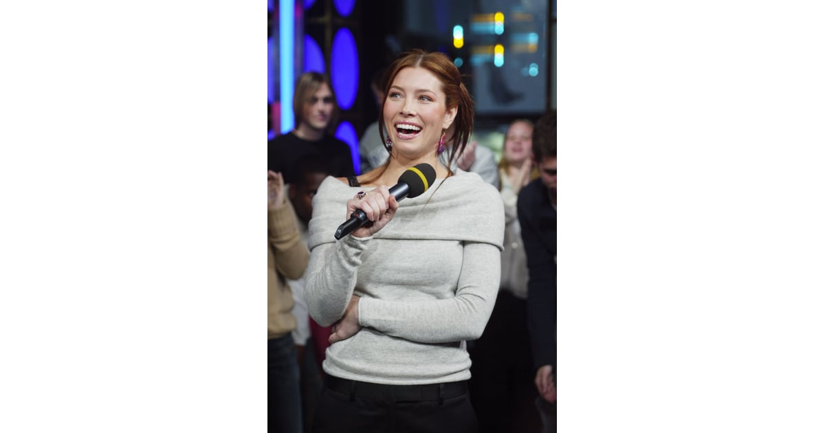 Jessica Biel had a laugh during her time on TRL in 2003. MTV TRL