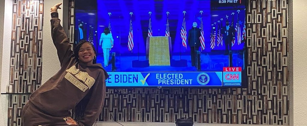 Storm Reid Celebrated Joe Biden and Kamala Harris's Win Wearing a "You Matter" Sweatsuit