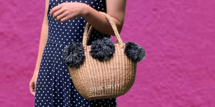 pompom beach bag