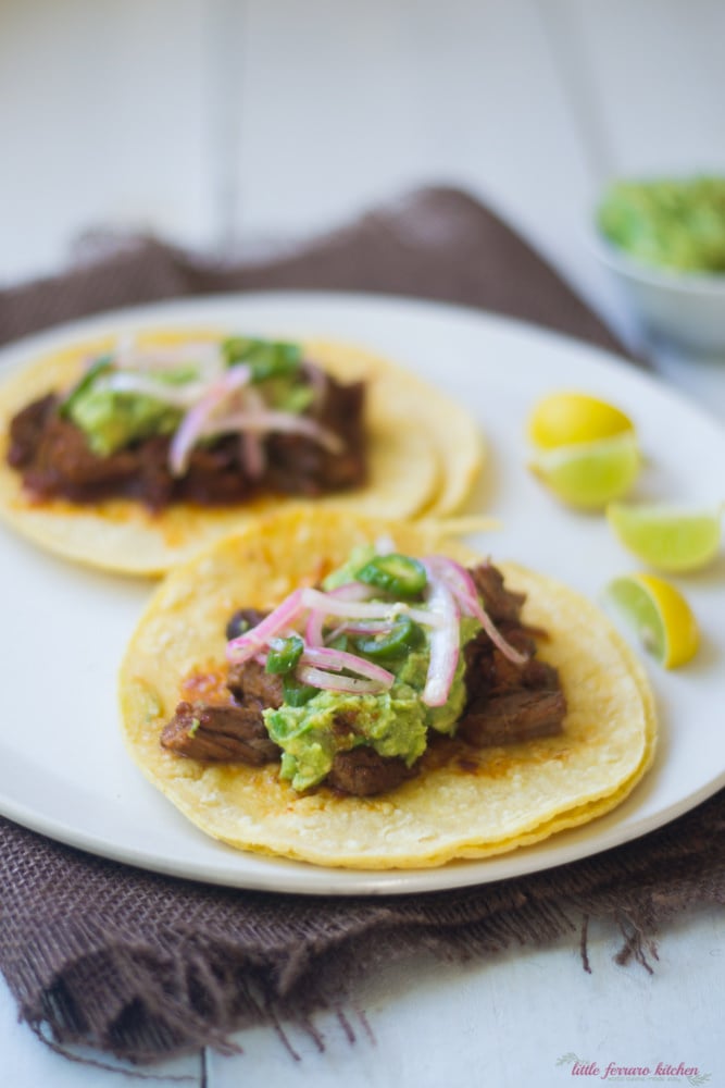 Brisket Tacos With Pickled Onions