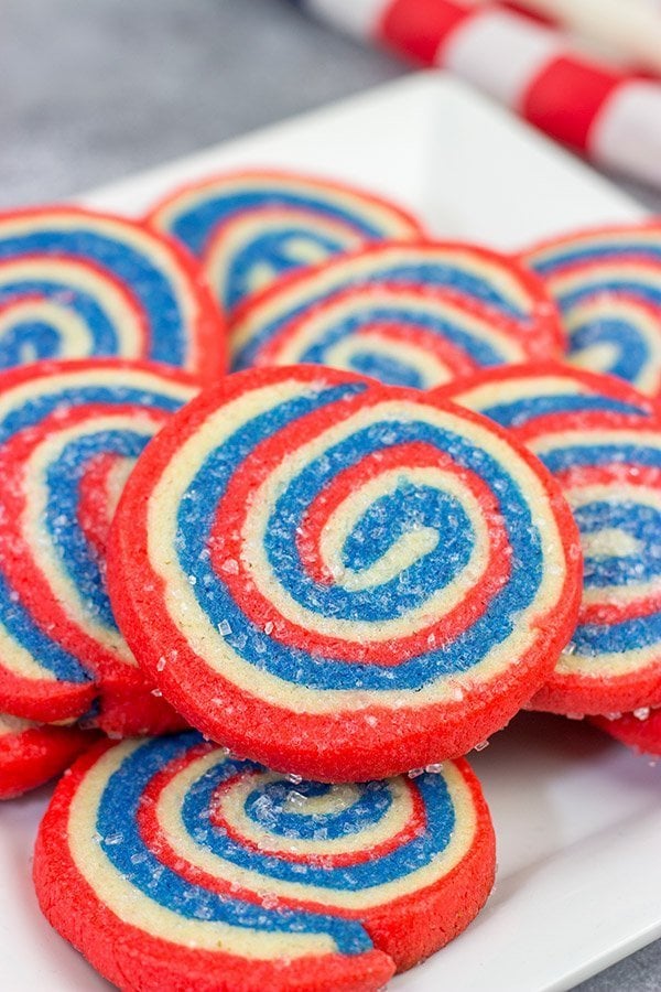 Red, White, and Blue Sugar Cookies