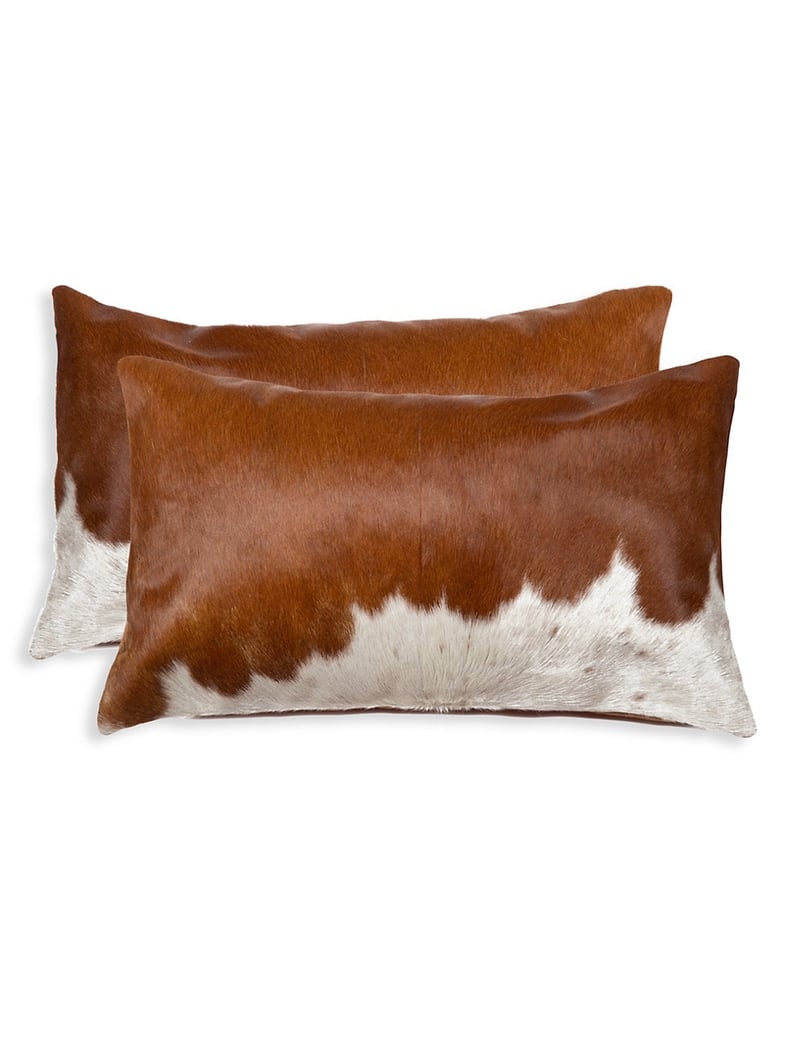 Torino 2-Pack Kobe Rectangular Cowhide Pillow Set
