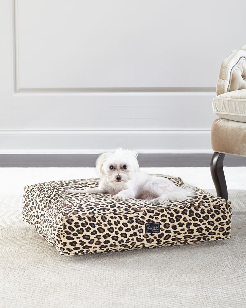 Harry Barker Small Leopard Cotton Canvas Dog Bed