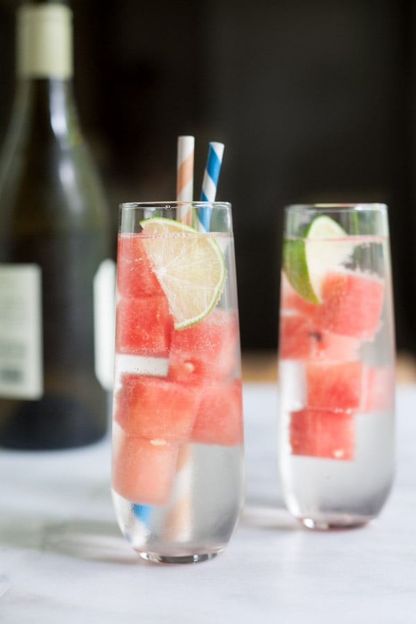 Fresh Watermelon White Wine Spritzer