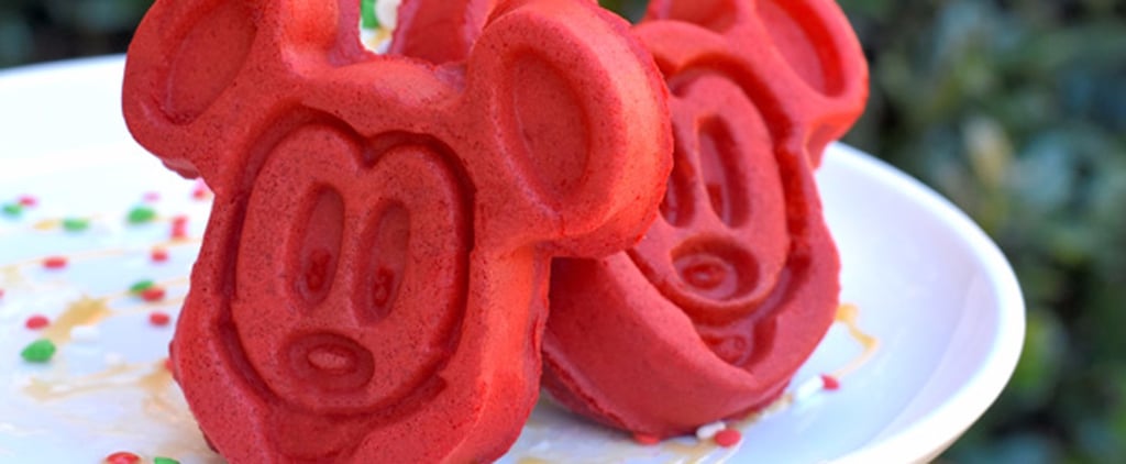 Disney Holiday Red Velvet Mickey Waffles