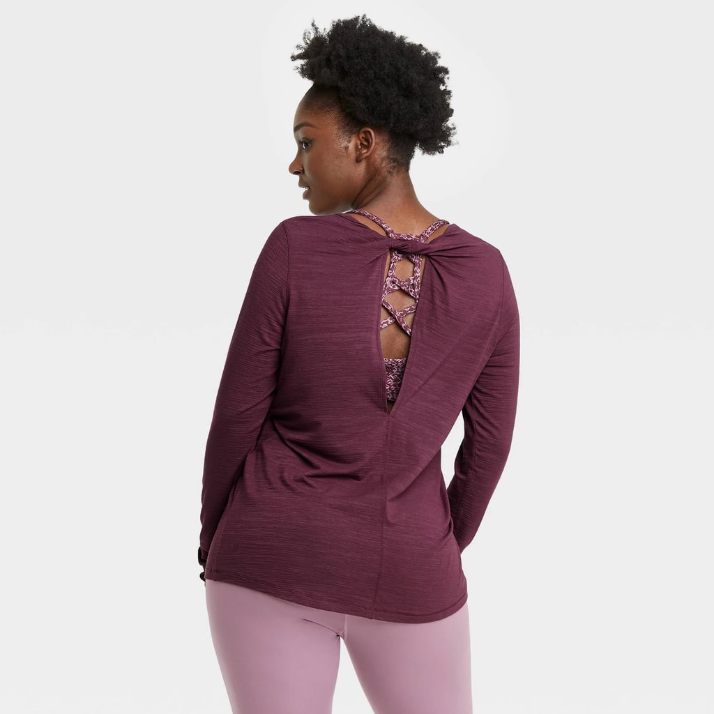 All in Motion Long Sleeve Twist-Back Top