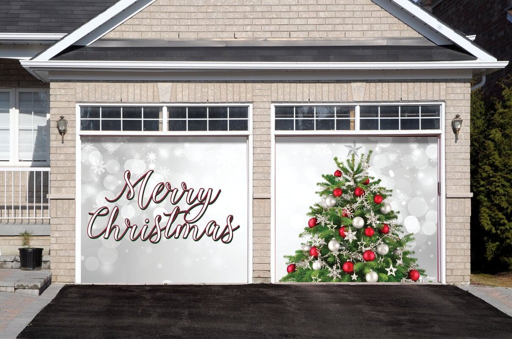 The Holiday Aisle Merry Christmas Tree Garage Door Mural