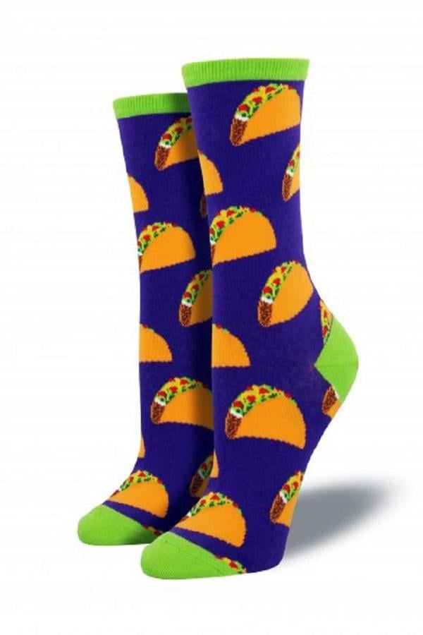 Pink Penguin Purple Tacos Socks ($8)