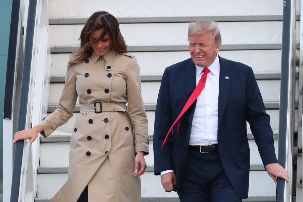 Melania Trump Burberry Trench Coat in Brussels July 2018