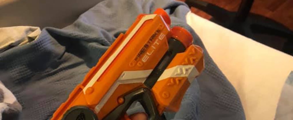 A New Mom's "Hack" For Keeping Her Husband Awake Involves a Nerf Gun and a Sense of Humor