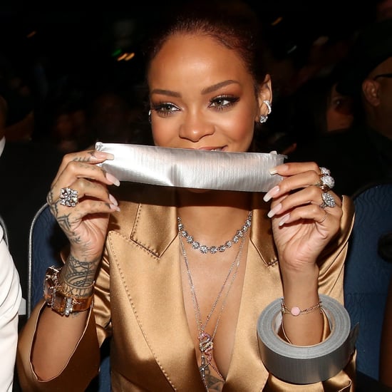 Rihanna Tapes Floyd Mayweather's Mouth Shut | Photos