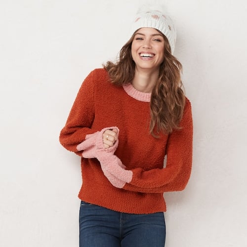 LC Lauren Conrad Blouson-Sleeve Sweater