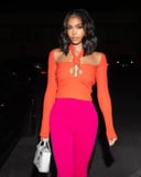 Lori Harvey Rocks Two of Spring’s Biggest Color Trends For Date Night
