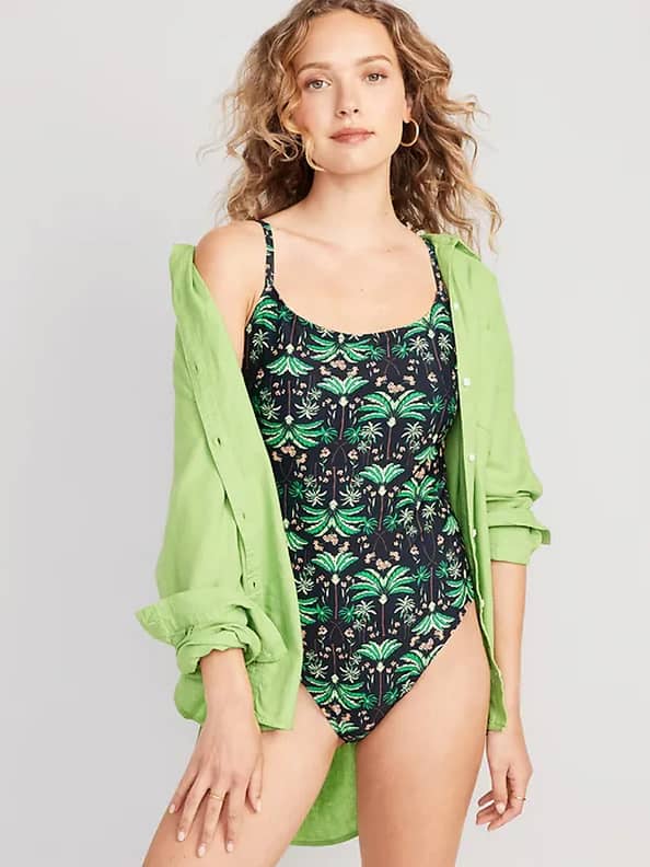Olive green bathing discount suit old navy