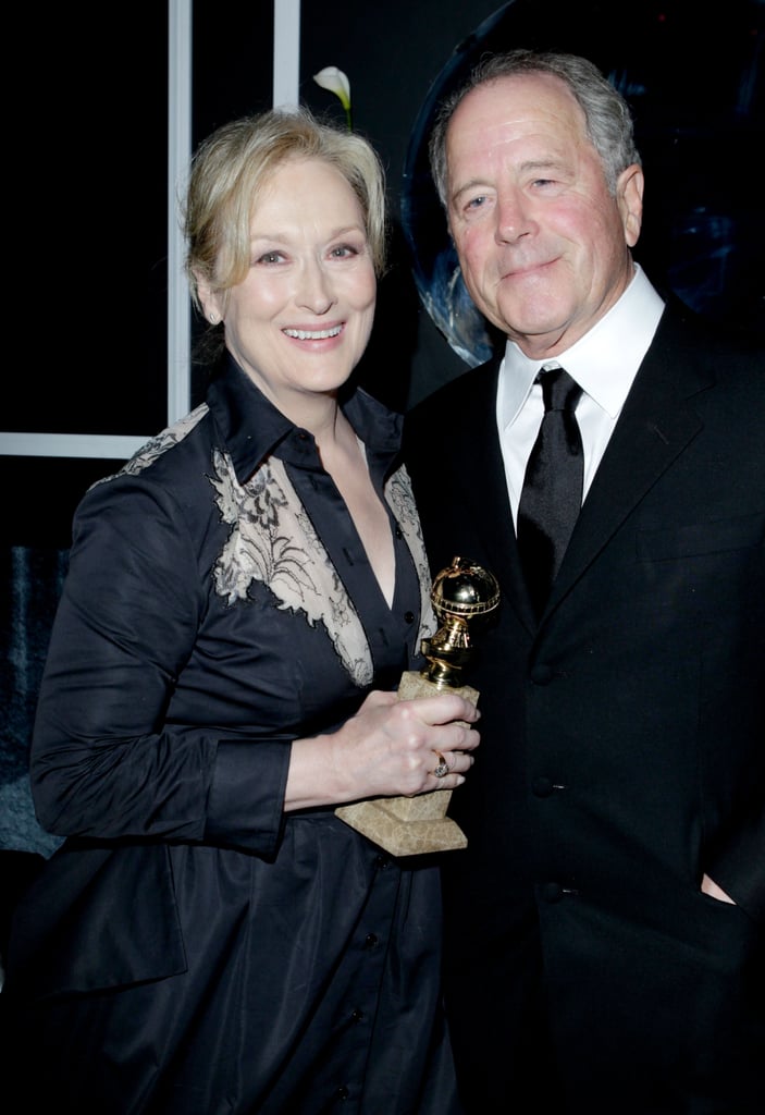 Meryl posed with Don and her Golden Globe at The Weinstein Company's afterparty in 2012.