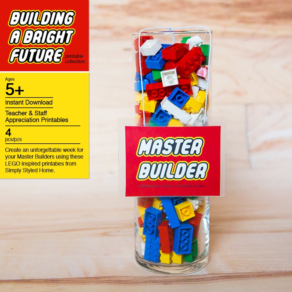 "Master Builder" badges were created for the staff to wear all week.
