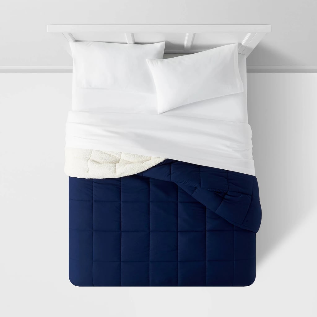 For Snuggle-Ready Warmth: Room Essentials Sherpa Washed Microfibre Comforter