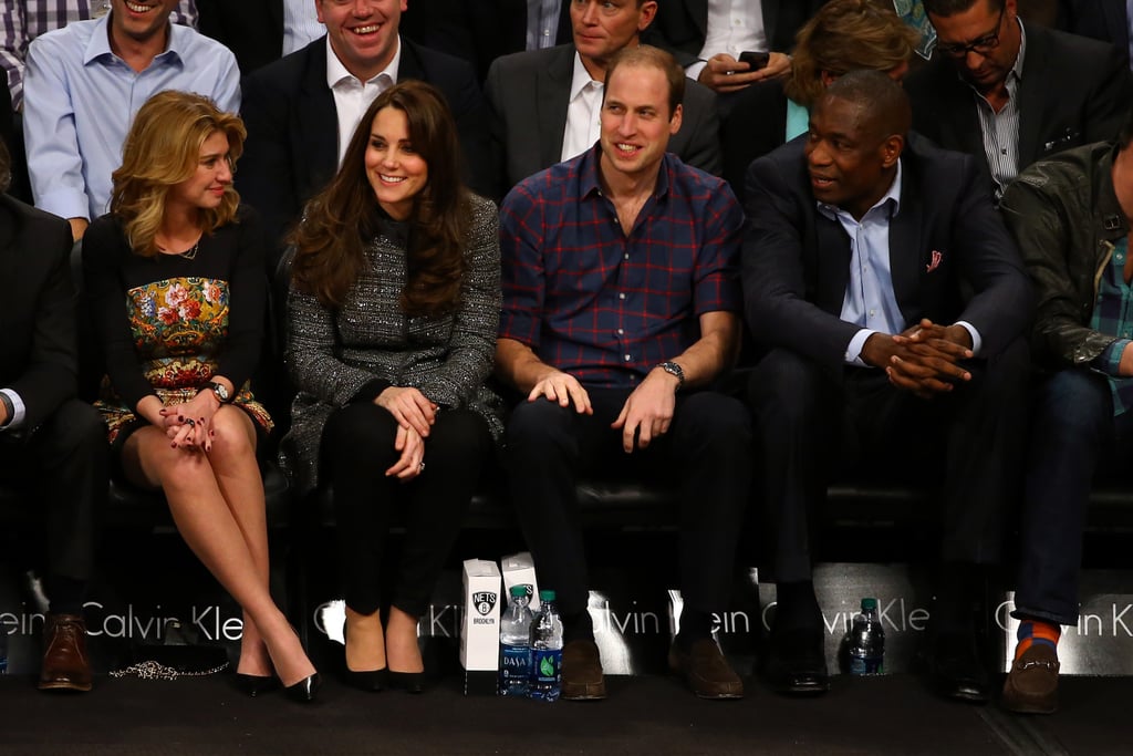 Prince William and Kate Middleton at Brooklyn Nets Game