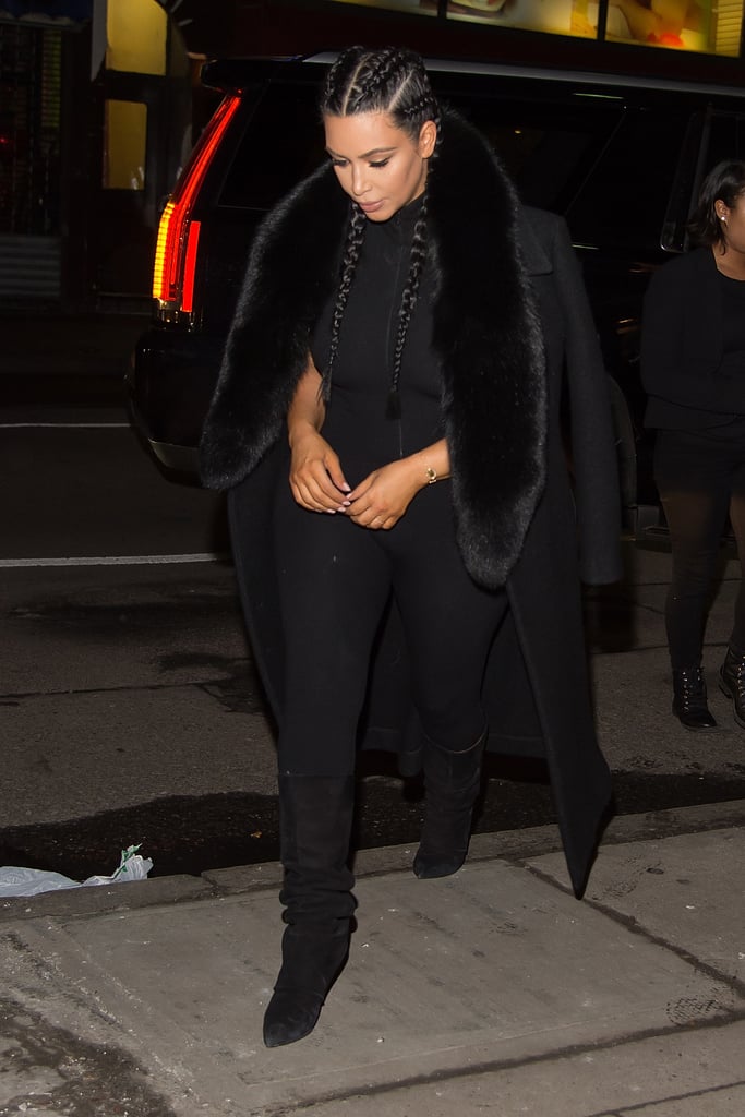 Kim Kardashian Out in NYC With Family February 2016