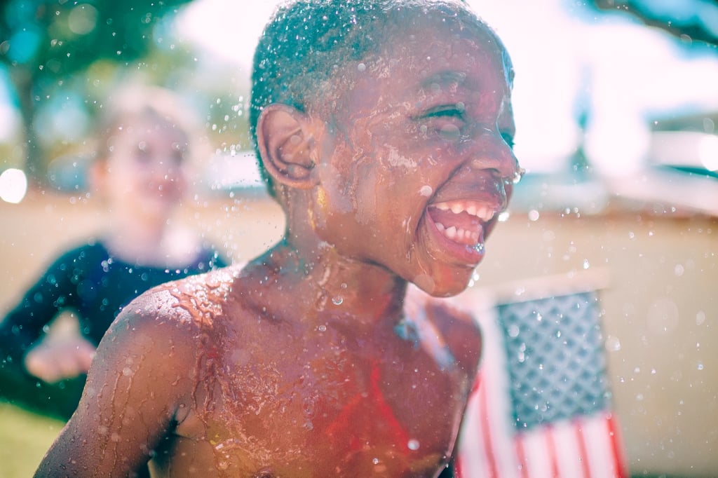 Run through sprinklers.