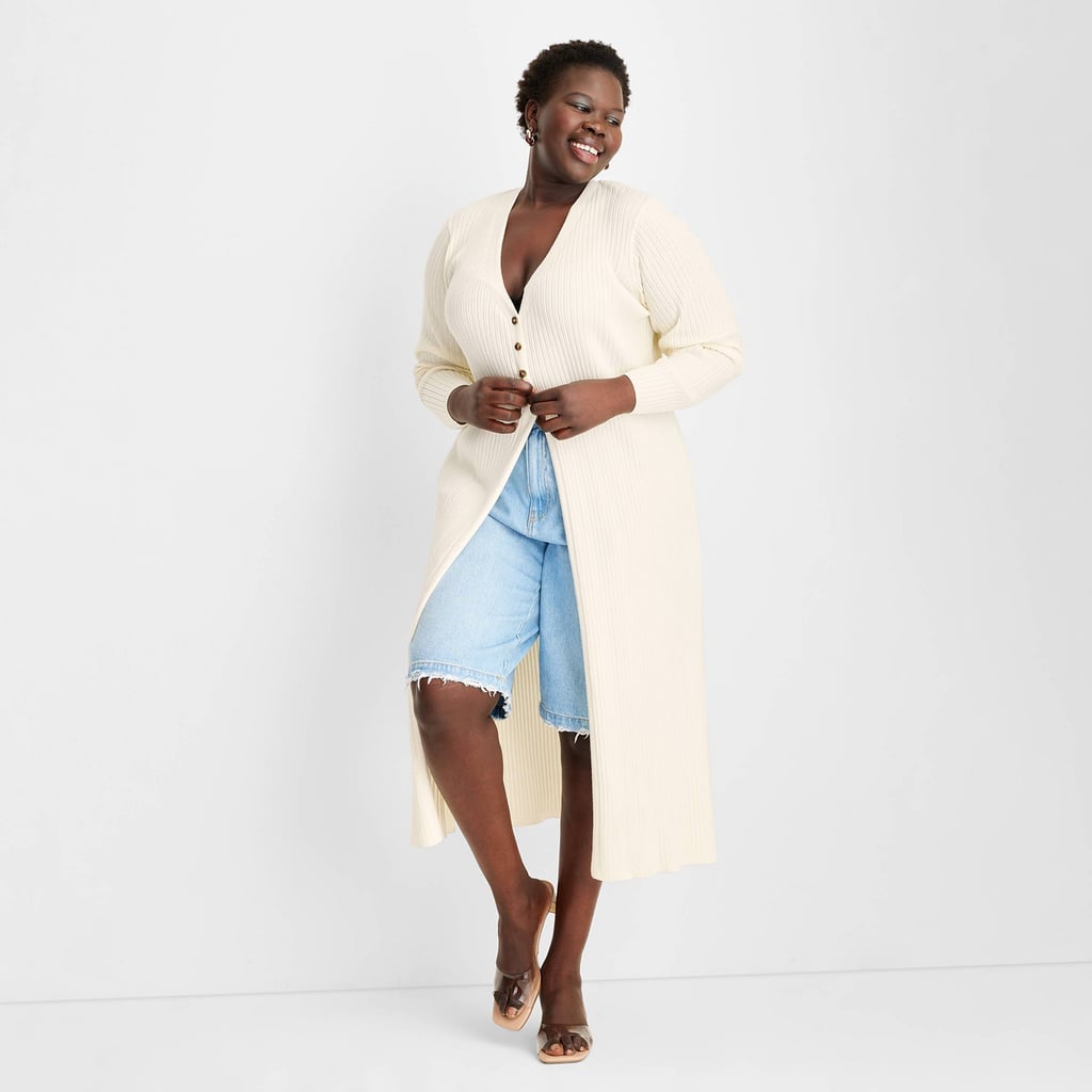 A Cosy Duster: Future Collective with Gabriella Karefa-Johnson Long Sleeve Ribbed Duster