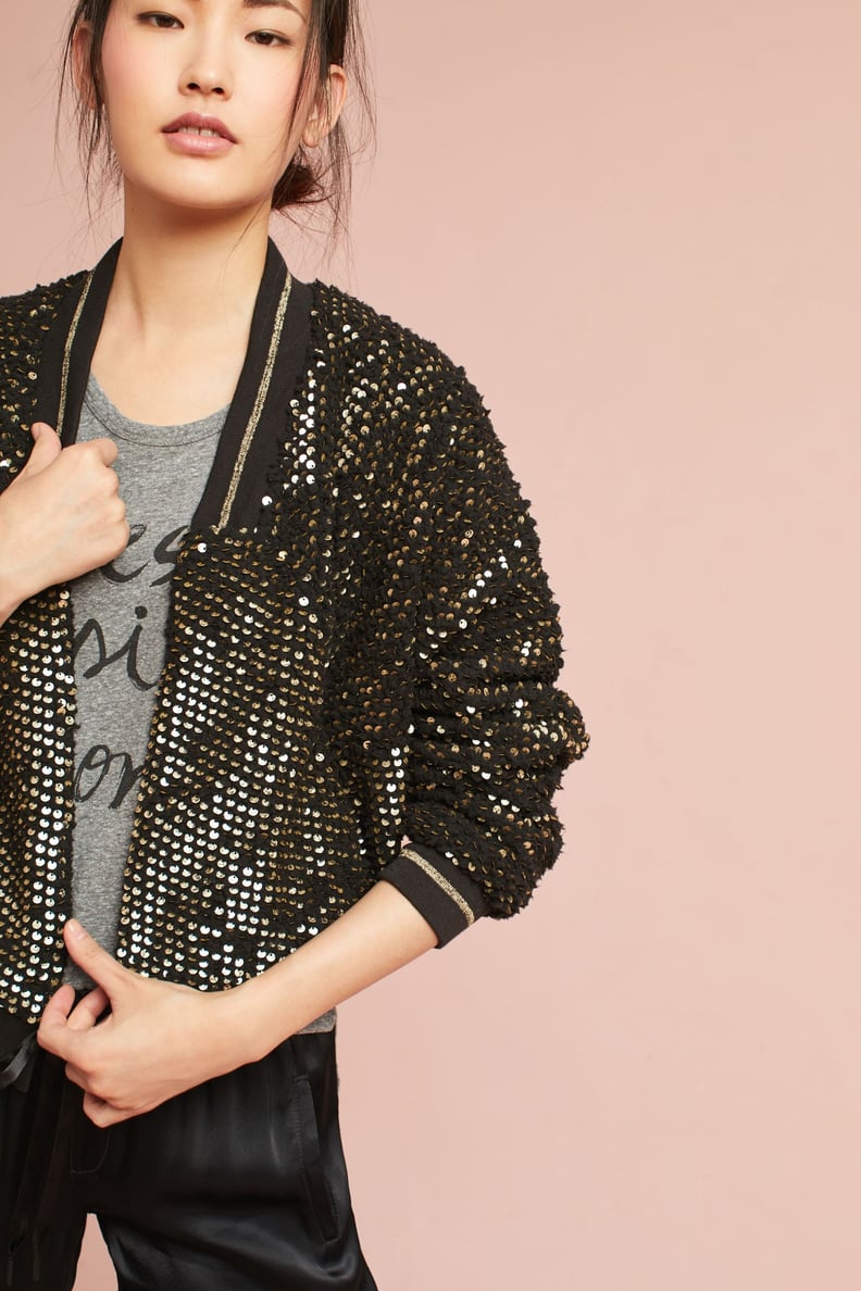 Anthropologie Elora Sequined Jacket