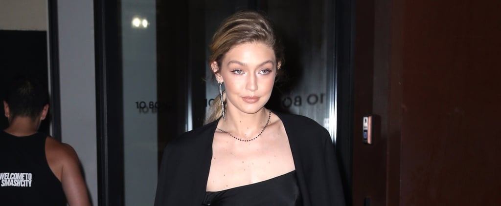 Gigi Hadid Wearing Black Paco Rabanne Dress