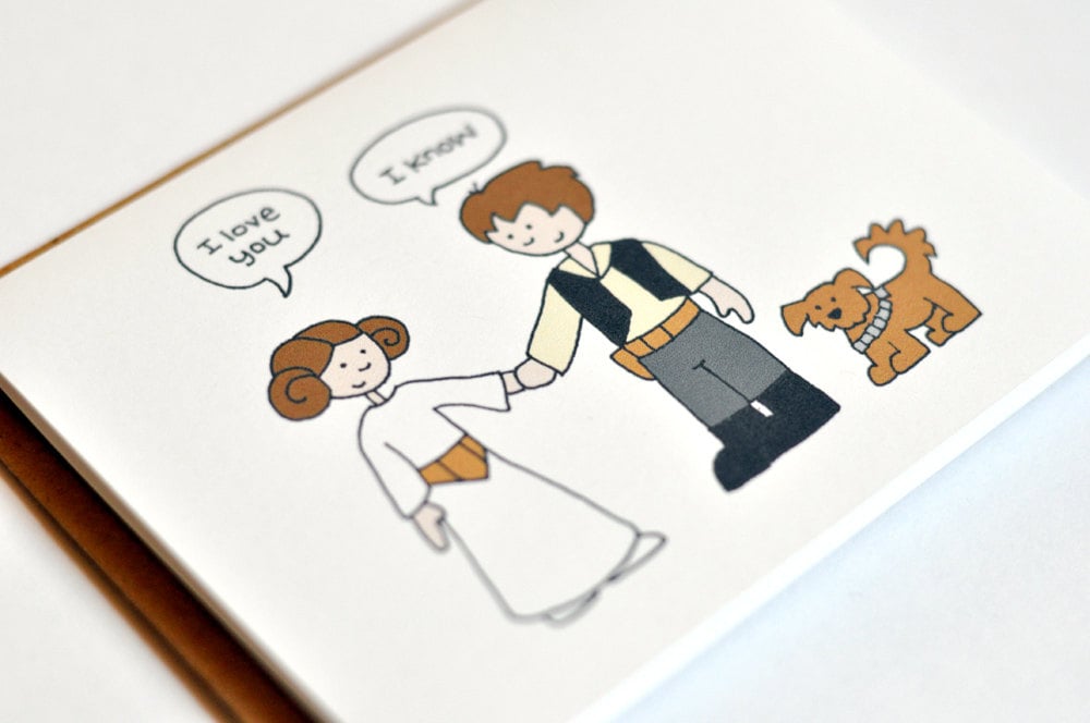 Han and Leia I Love You Card