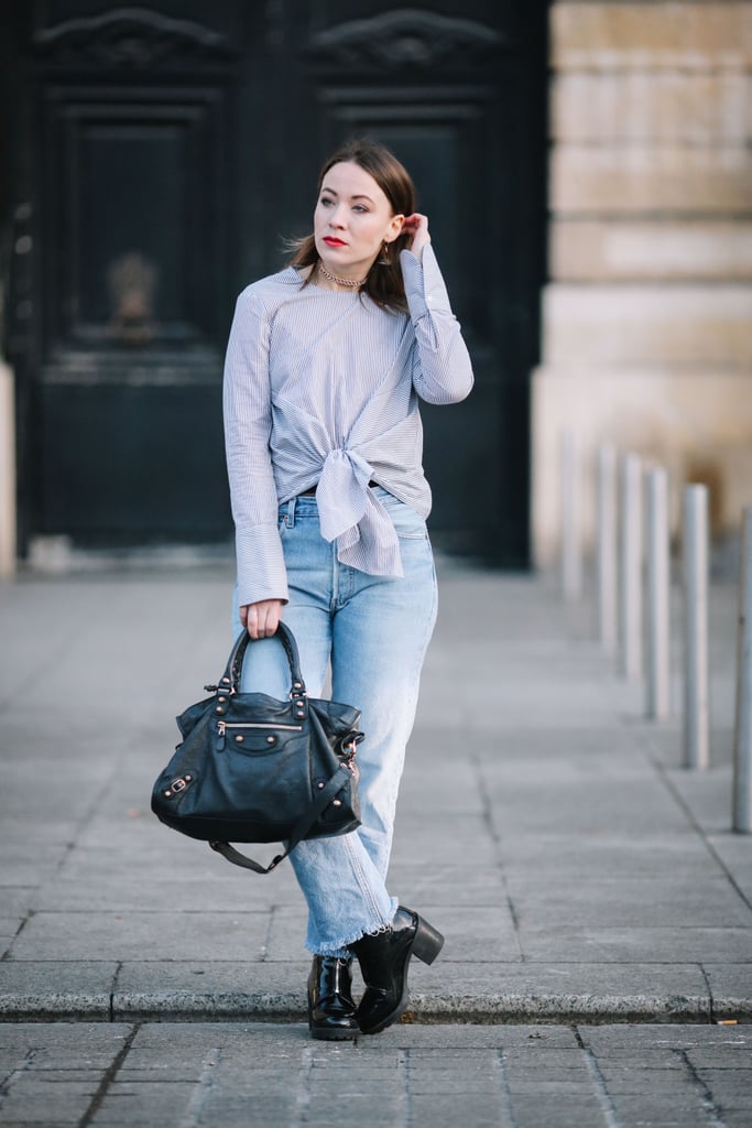 how to tie your shirt in the front