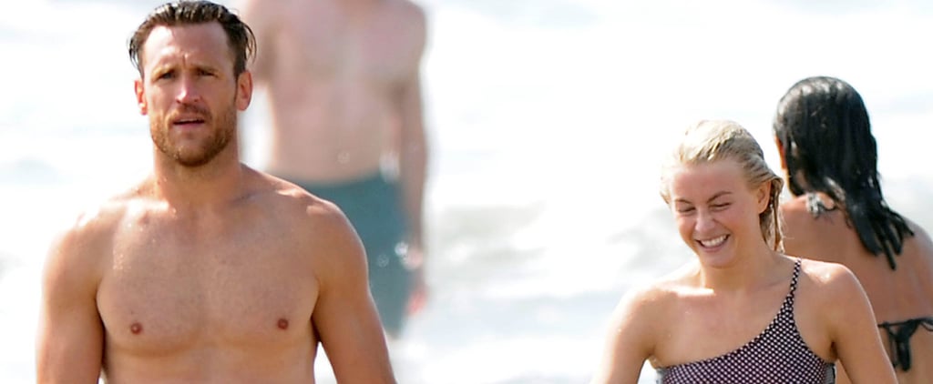 Julianne Hough and Brooks Laich Show Off Matching Washboard Abs on the Beach