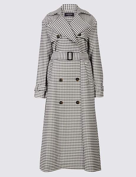 Marks and Spencer Gingham Trench Coat