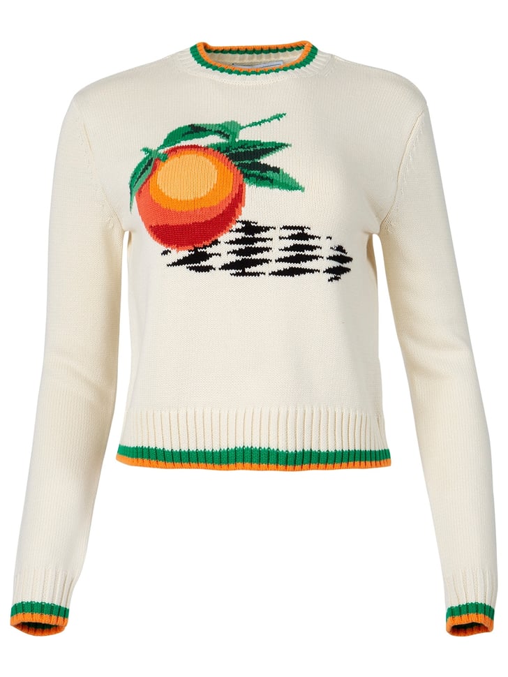 A Cozy Sweater: Casablanca Orange Intarsia Sweater