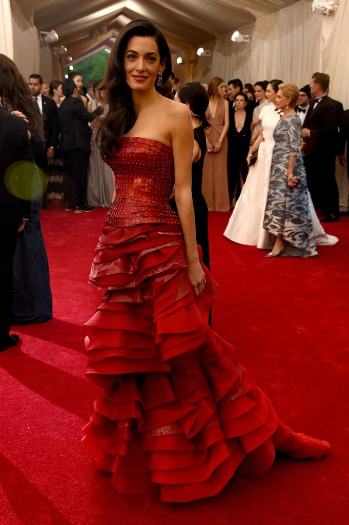 Amal and George Clooney at the Met Gala 2015