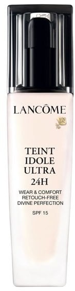 Lancome Teint Idole Ultra 24H Wear & Comfort Retouch Free Divine Perfection Makeup SPF 15 ($47), comes in 35 shades.