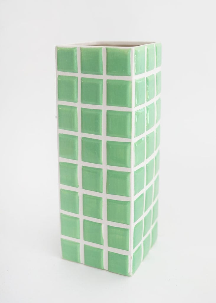 Mint Green Dolomite Ceramic Tile Vase