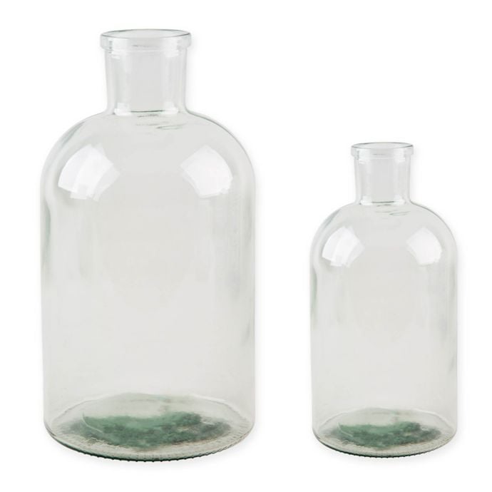 Decorative Glass Bottle in Green