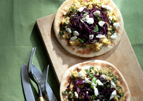 Pita Pizzas With Chickpeas and Cabbage