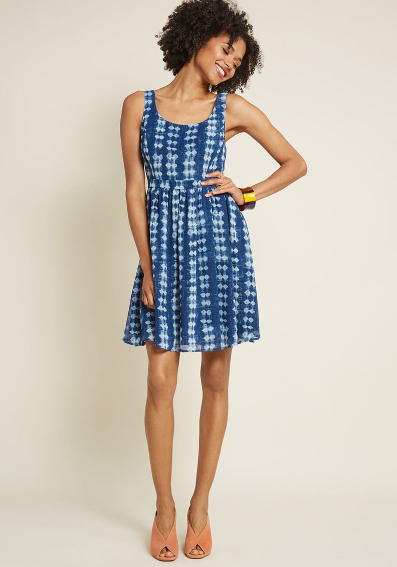 Freeing Feeling A-Line Dress in Shibori