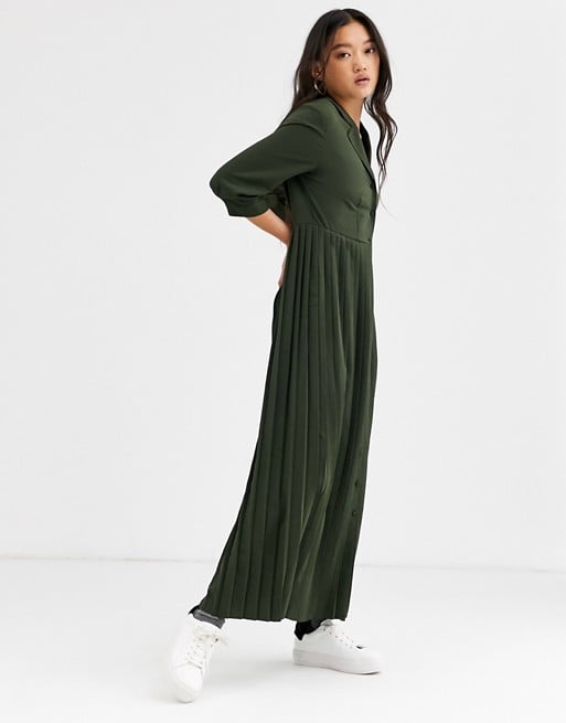 Selected Femme Pleated Maxi Dress