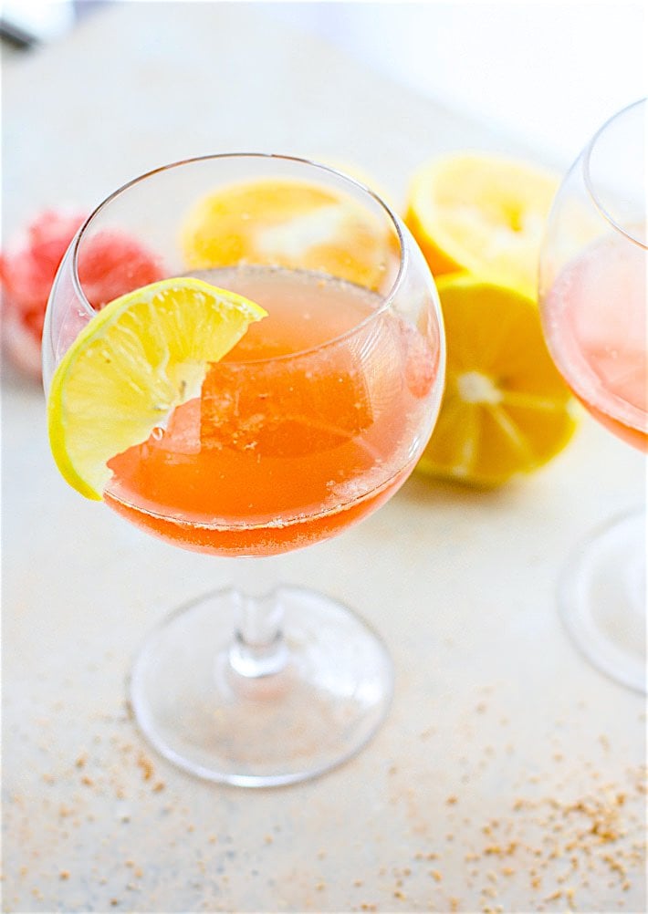 Light Citrus Winter Paloma Cocktail