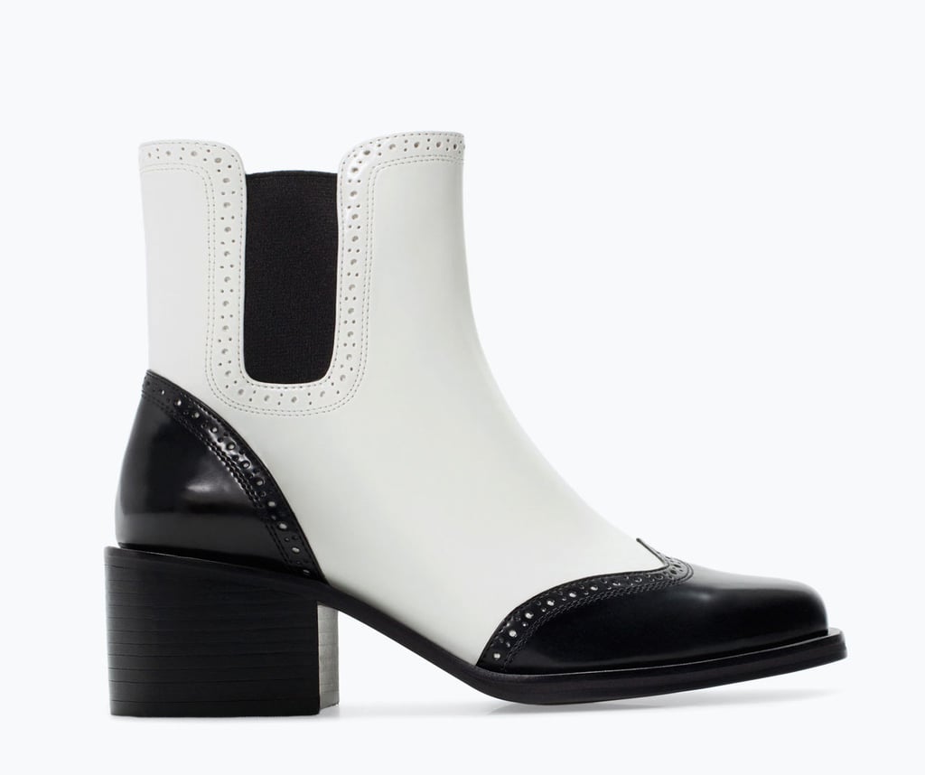 zara black and white shoes